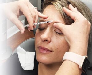 a client receiving Botox injections